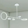 LAMPADARIO A SOSPENSIONE LED 37W CON 5 CERCHI LAMPADA ORIZZONTALE BIANCO LUCE NATURALE 71330