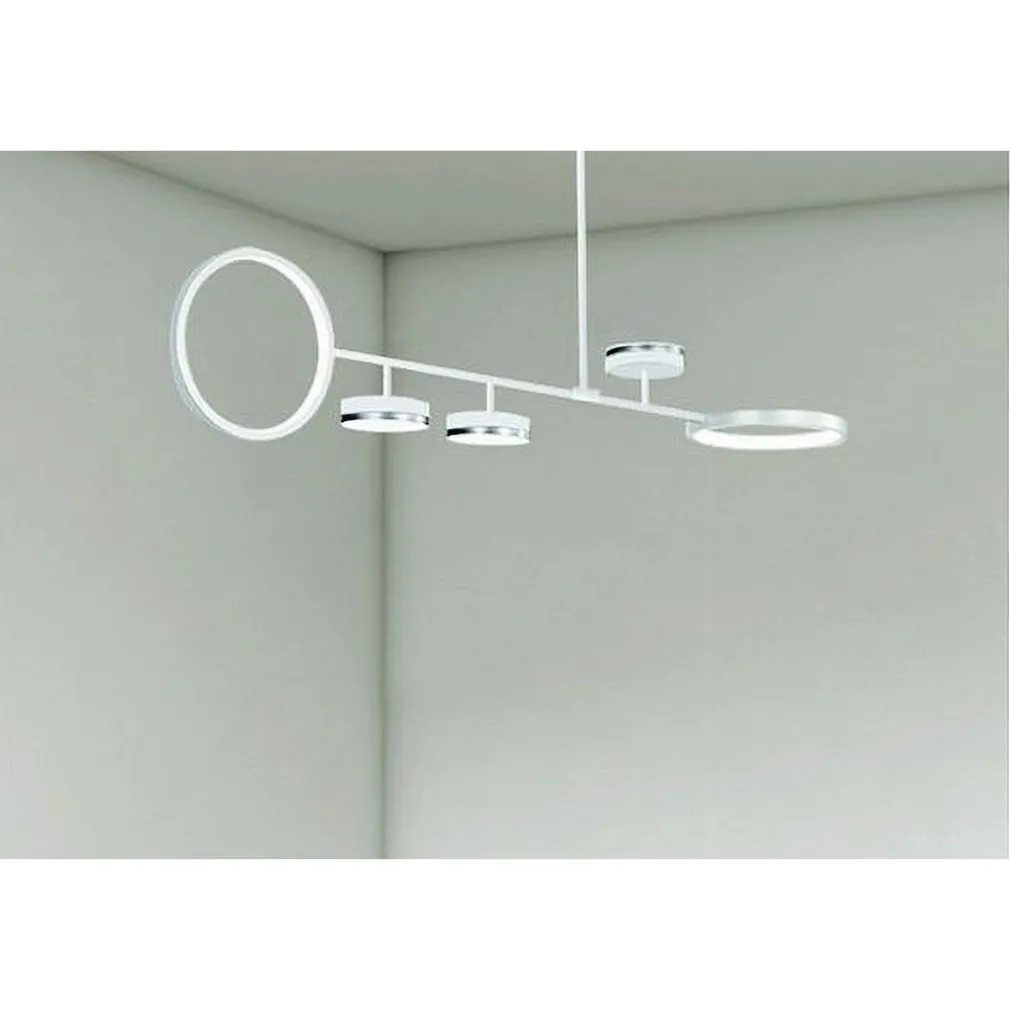 LAMPADARIO A SOSPENSIONE LED 37W CON 5 CERCHI LAMPADA ORIZZONTALE BIANCO LUCE NATURALE 71330
