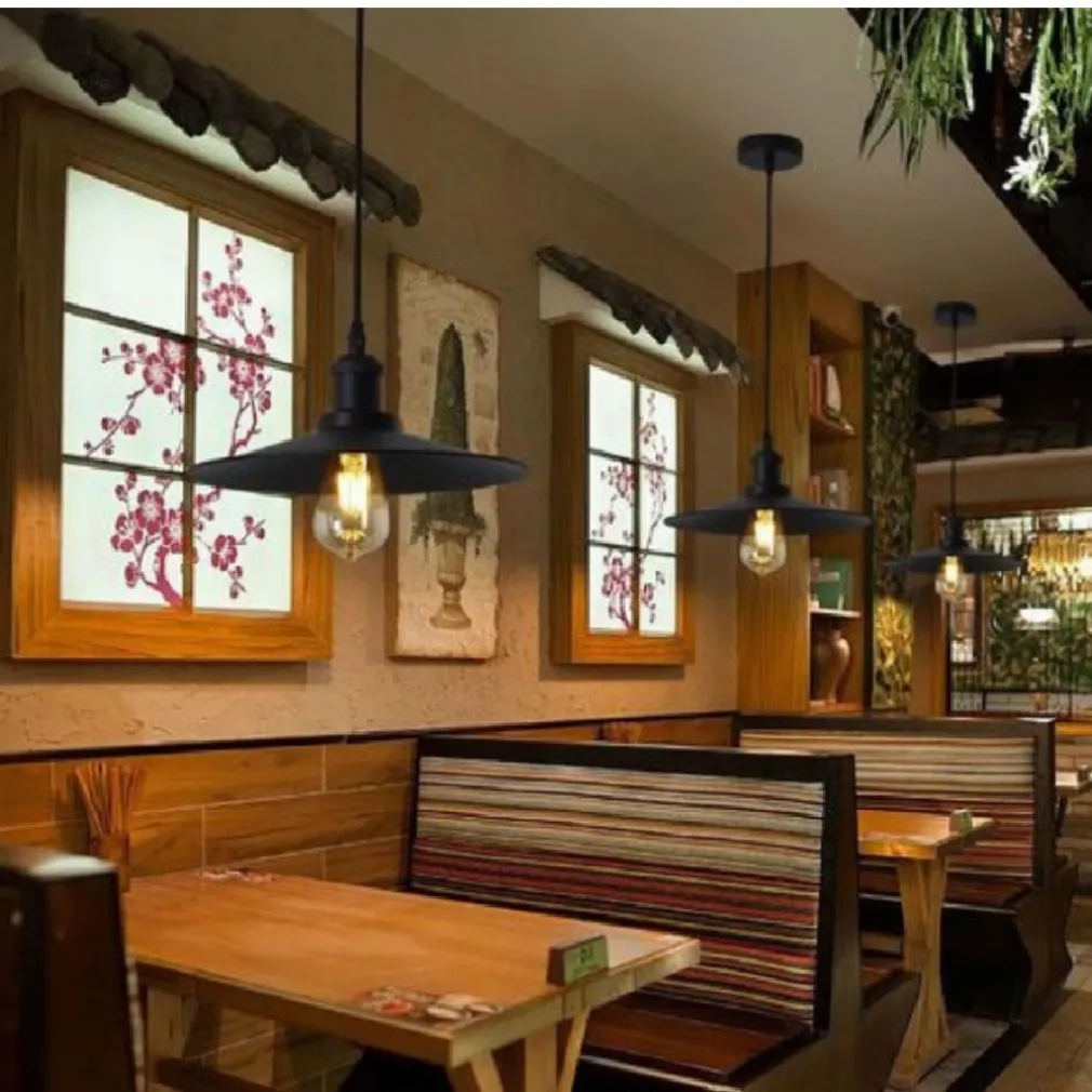 LAMPADARIO A SOSPENSIONE RETRÒ DESIGN VINTAGE STRUTTURA IN METALLO E27 A42