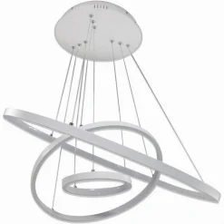 LAMPADARIO A SOSPENSIONE 51 W LED FORMA PIANETA BIANCO 3 COLORAZIONE LUCE A64-3C