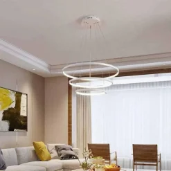 LAMPADARIO A SOSPENSIONE 51 W LED FORMA PIANETA BIANCO 3 COLORAZIONE LUCE A64-3C