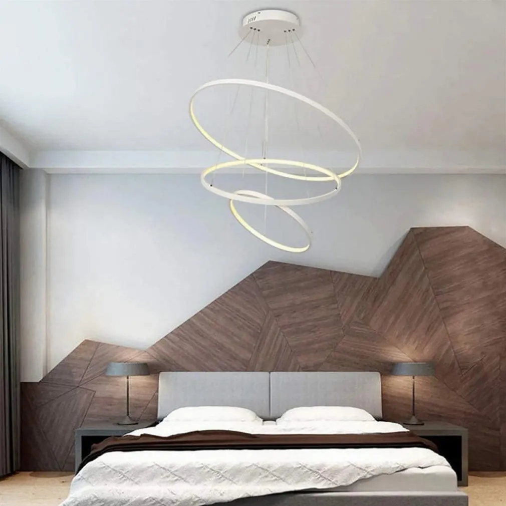 LAMPADARIO A SOSPENSIONE 51 W LED FORMA PIANETA BIANCO 3 COLORAZIONE LUCE A64-3C