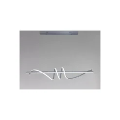 LAMPADARIO A SOSPENSIONE LED 65W ARGENTO SPIRALE ONDULATO LUCE 6500K VORTICE ORIZZONTALE 32477