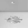 LAMPADARIO A SOSPENSIONE A FORMA DI FIORE PETALI BIANCO LUCE ATTACCO E27 IP20 71607