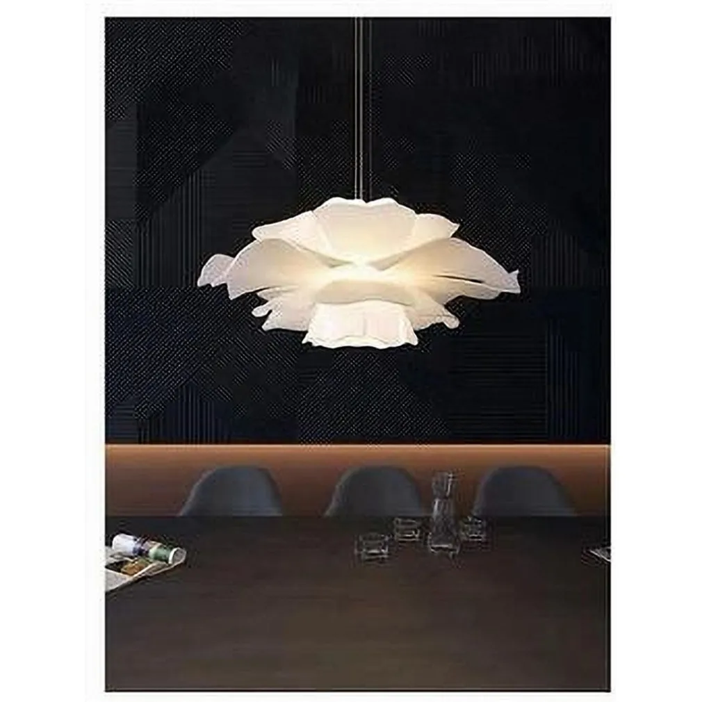 LAMPADARIO A SOSPENSIONE A FORMA DI FIORE PETALI BIANCO LUCE ATTACCO E27 IP20 71607