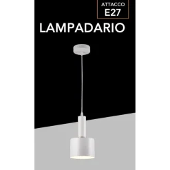 LAMPADARIO A SOSPENSIONE SOFFITTO E27 LAMPADA PENDENTE MINIMAL PER CUCINA ISOLA SNACK A22