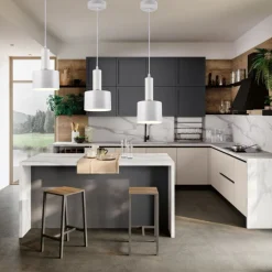 LAMPADARIO A SOSPENSIONE SOFFITTO E27 LAMPADA PENDENTE MINIMAL PER CUCINA ISOLA SNACK A22