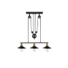 LAMPADARIO A SOSPENSIONE VINTAGE 3 PUNTI LUCE ATTACCO E27 STILE INDUSTRIALE A02