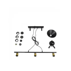 LAMPADARIO A SOSPENSIONE VINTAGE 3 PUNTI LUCE ATTACCO E27 STILE INDUSTRIALE A02