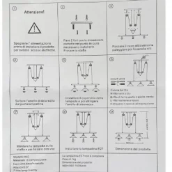 LAMPADARIO A SOSPENSIONE VINTAGE 3 PUNTI LUCE ATTACCO E27 STILE INDUSTRIALE A02