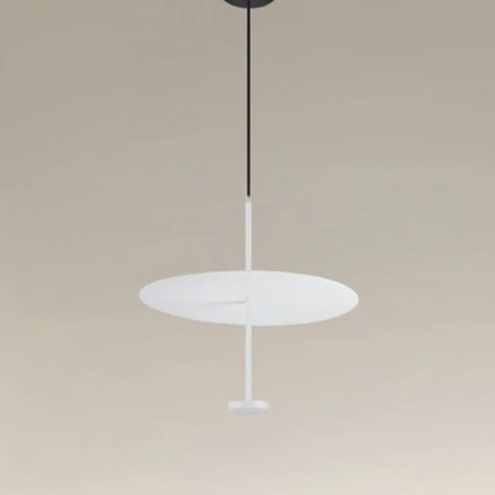 LAMPADARIO A SOSPENSIONE LUCE 6500K LED 18W DISCO PARALUME PIATTO BIANCO ROTONDO 33160