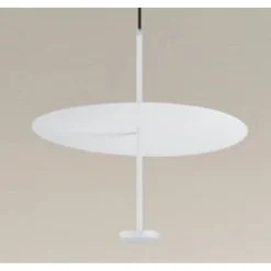 LAMPADARIO A SOSPENSIONE LUCE 6500K LED 18W DISCO PARALUME PIATTO BIANCO ROTONDO 33160