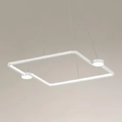 LAMPADARIO A SOSPENSIONE LED 30W QUADRATO CON TELECOMANDO DESIGN MODERNO BIANCO 71163