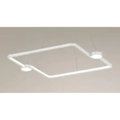 LAMPADARIO A SOSPENSIONE LED 30W QUADRATO CON TELECOMANDO DESIGN MODERNO BIANCO 71163