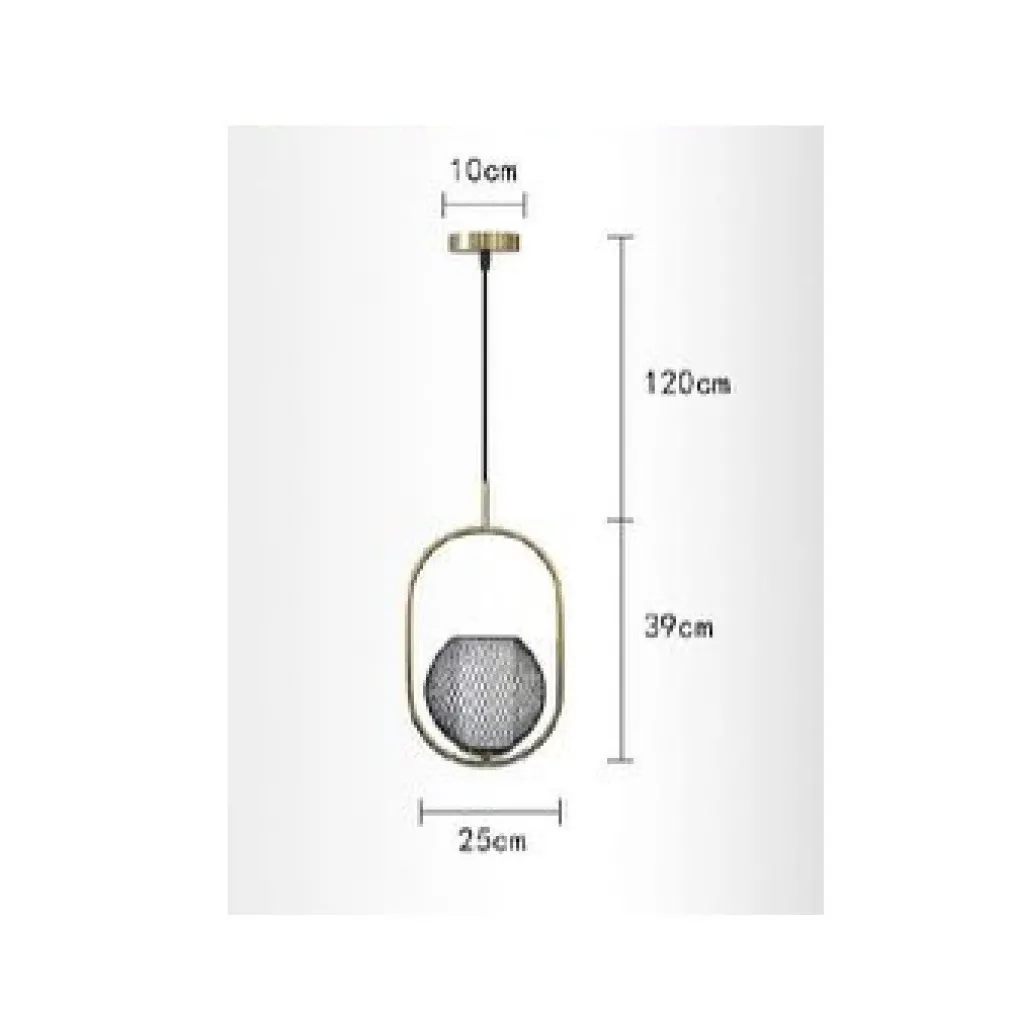 LAMPADARIO A SOSPENSIONE CON PORTALAMPADA ATTACCO E27 LAMPADA IN METALLO LP-09N