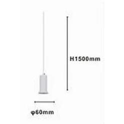 LAMPADARIO A SOSPENSIONE MODERNA CONTEMPORANEO BIANCO PORTALAMPADA PENDENTE E27 33832