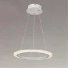 LAMPADARIO A SOSPENSIONE LED 24 W CERCHIO ANELLO EFFETTO CRISTALLO BIANCO 31890