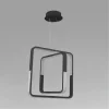 LAMPADARIO A SOSPENSIONE LED 64 W QUADRATI EFFETTO CRISTALLO MODERNO NERO 32194