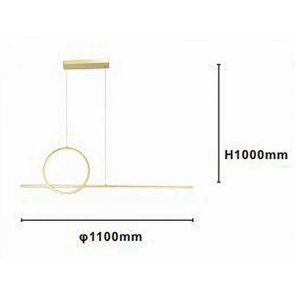 LAMPADARIO A SOSPENSIONE LED 48W DESIGN CERCHIO LINEA ORO IP20 CUCINA LUCE 6500K 33566