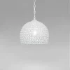 LAMPADARIO A SOSPENSIONE SEMI SFERA ARGENTO CUPOLA CRISTALLI INCASTRATI E27 32965