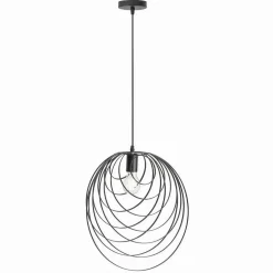 LAMPADARIO A SOSPENSIONE NERO E27 LAMPADA GEOMETRICA DA SOFFITTO DECORATIVA B86