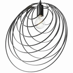 LAMPADARIO A SOSPENSIONE NERO E27 LAMPADA GEOMETRICA DA SOFFITTO DECORATIVA B86