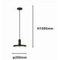LAMPADARIO A SOSPENSIONE DESIGN MODERNO CON PARALUME IN FERRO NERO ORO E27 IP20 33757