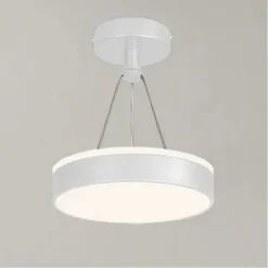 LAMPADARIO A SOSPENSIONE LED 24 W CERCHIO TONDO MODERNO BIANCO DOPPIA LUCE 50506