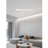 LAMPADARIO A SOSPENSIONE LED 50 W BIANCO ANELLO SOSPESO EFFETTO CRISTALLO LP-17B