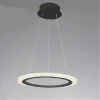 LAMPADARIO A SOSPENSIONE LED 36 WATT CERCHIO ANELLO NERO EFFETTO CRISTALLO 31937