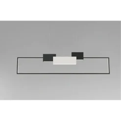 LAMPADARIO A SOSPENSIONE LED 36W RETTANGOLARE CON TELECOMANDO DESIGN MODERNO NERO 71585