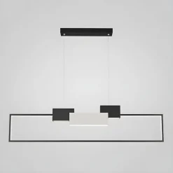LAMPADARIO A SOSPENSIONE LED 36W RETTANGOLARE CON TELECOMANDO DESIGN MODERNO NERO 71585