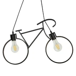 LAMPADARIO A SOSPENSIONE E27 DA SOFFITTO A FORMA DI BICICLETTA LAMPADA BICI A10