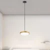 LAMPADARIO A SOSPENSIONE LED 40W ORO CERCHIO TONDO MODERNO MINIMAL LUCE 6500K 32927