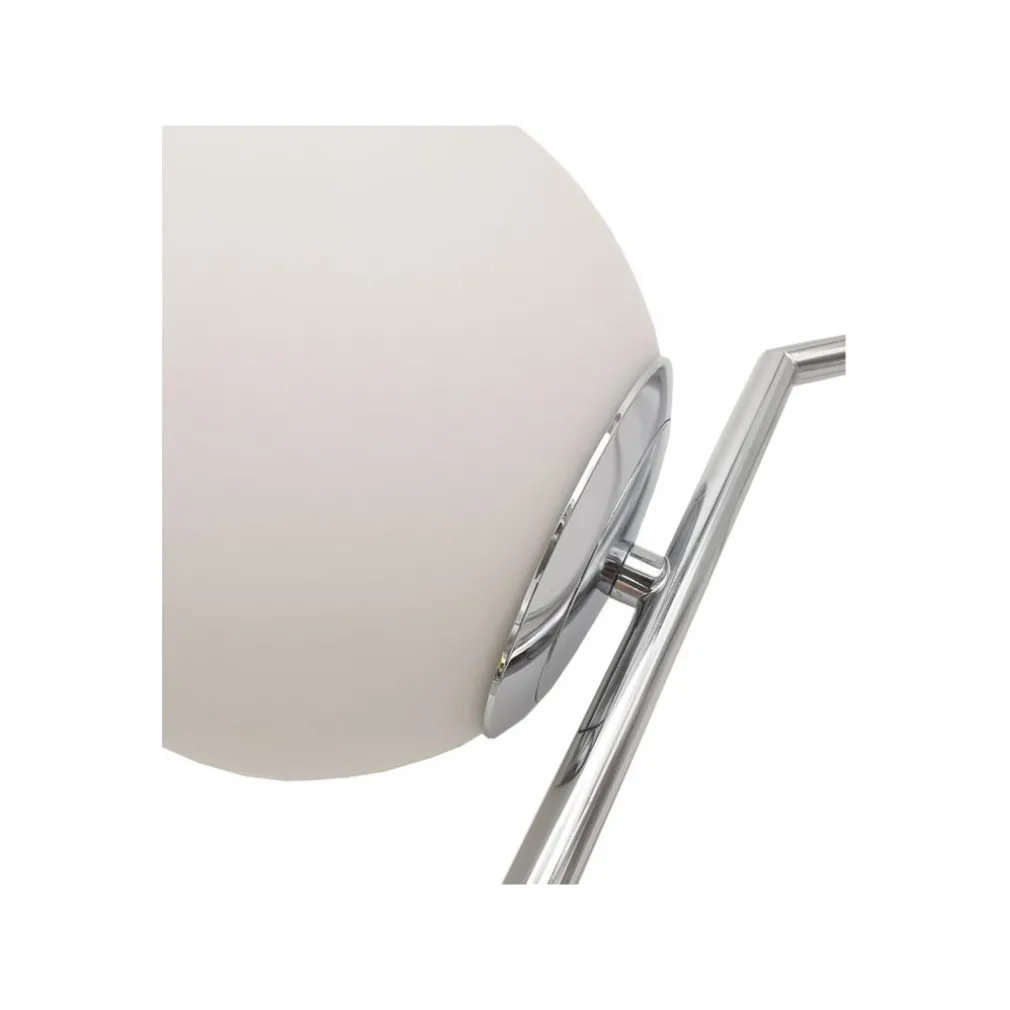 LAMPADARIO A SOSPENSIONE ATTACCO E27 ARGENTO CON SFERA VETRO MODERNO MINIMAL 33474