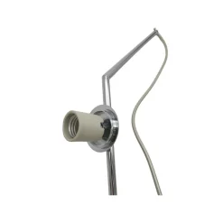 LAMPADARIO A SOSPENSIONE ATTACCO E27 ARGENTO CON SFERA VETRO MODERNO MINIMAL 33474