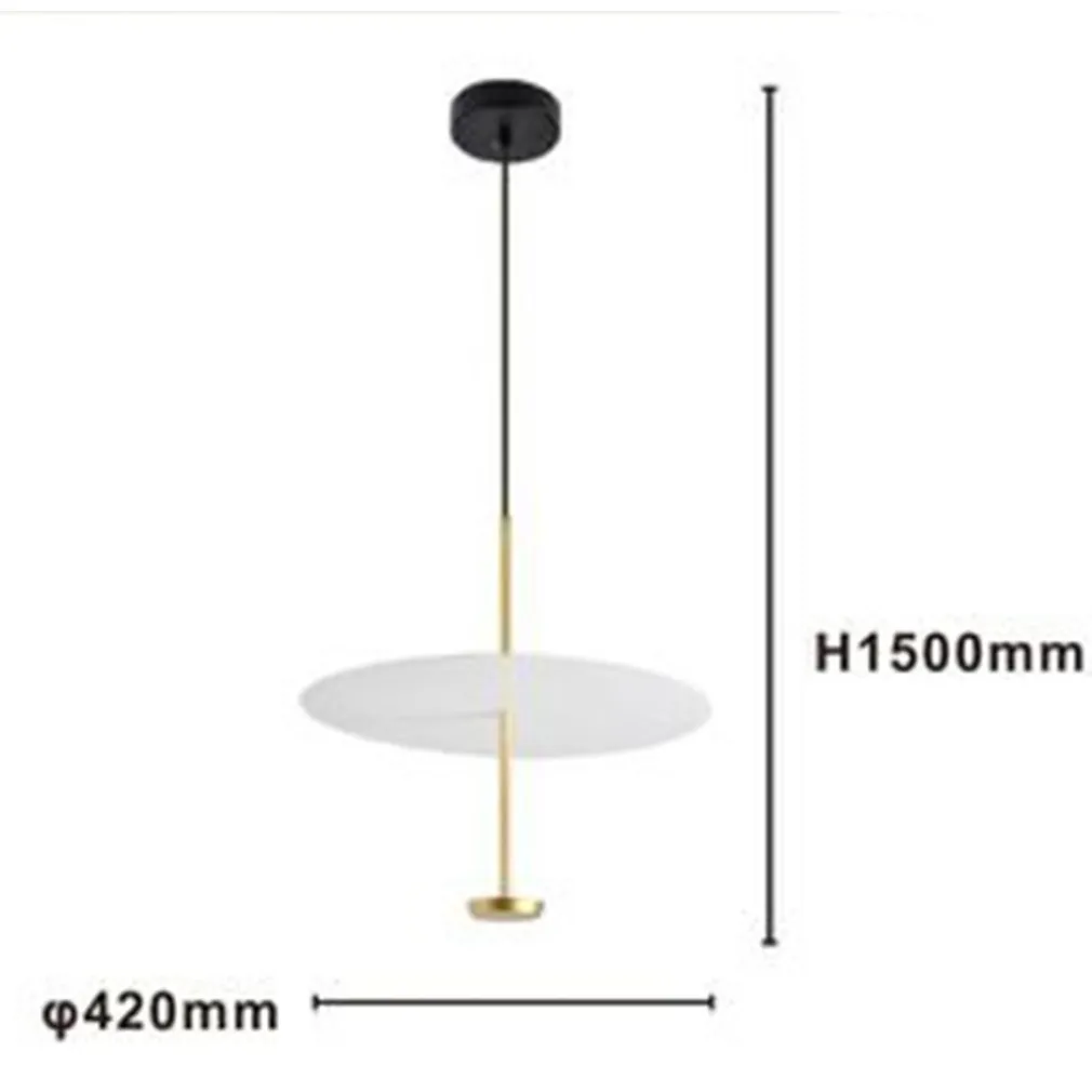 LAMPADARIO A SOSPENSIONE LUCE 6500K LED 18W DISCO PARALUME PIATTO BIANCO ORO TONDO 33207