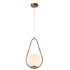LAMPADARIO A SOSPENSIONE DESIGN A GOCCIA BRONZO METALLO CON SFERA LAMPADA ATTACCO G9 A27
