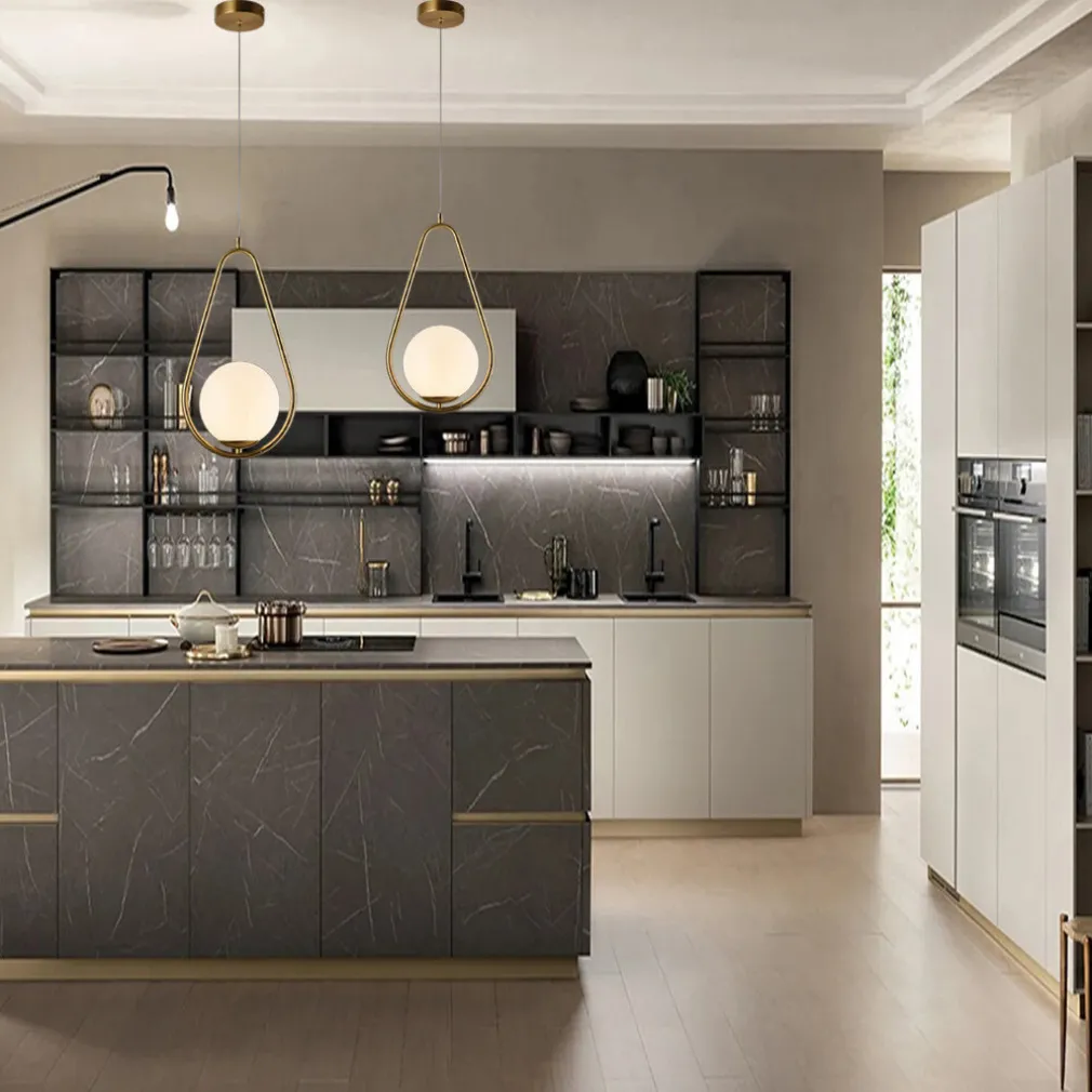 LAMPADARIO A SOSPENSIONE DESIGN A GOCCIA BRONZO METALLO CON SFERA LAMPADA ATTACCO G9 A27