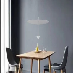 LAMPADARIO A SOSPENSIONE LAMPADA 12W LUCE LED 4000K DISCO Ø23.5CM CONO BIANCO 32972