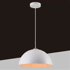 LAMPADARIO A SOSPENSIONE SOFFITTO E27 PARALUME CUPOLA IN FERRO ELEGANTE IP20 B92