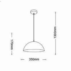 LAMPADARIO A SOSPENSIONE SOFFITTO E27 PARALUME CUPOLA IN FERRO ELEGANTE IP20 B92