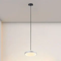 LAMPADARIO A SOSPENSIONE LED 40W ARGENTO CERCHIO TONDO MODERNO MINIMAL LUCE 4000K 32934