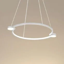LAMPADARIO A SOSPENSIONE LED 20W CERCHIO CON TELECOMANDO DESIGN MODERNO BIANCO 71071