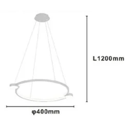 LAMPADARIO A SOSPENSIONE LED 20W CERCHIO CON TELECOMANDO DESIGN MODERNO BIANCO 71071