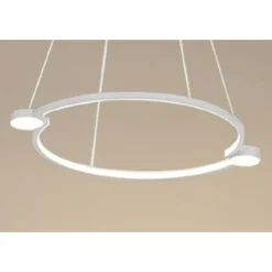 LAMPADARIO A SOSPENSIONE LED 20W CERCHIO CON TELECOMANDO DESIGN MODERNO BIANCO 71071
