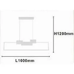 LAMPADARIO A SOSPENSIONE LED 42W RETTANGOLARE DESIGN MODERNO BIANCO LUCE FREDDA 71578