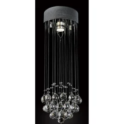 LAMPADARIO CON CRISTALLI GOCCIA DA SOFFITTO LAMPADA GU10 PENDENTE SOSPENSIONE 90620