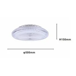 LAMPADARIO CON VENTILATORE DA SOFFITTO PLAFONIERA LED TELECOMANDO LUCE 3000-6500K 42217