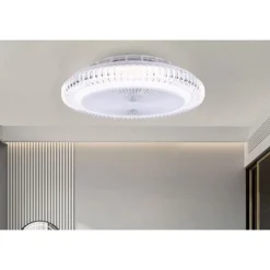 LAMPADARIO CON VENTILATORE DA SOFFITTO PLAFONIERA LED TELECOMANDO LUCE 3000-6500K 42217
